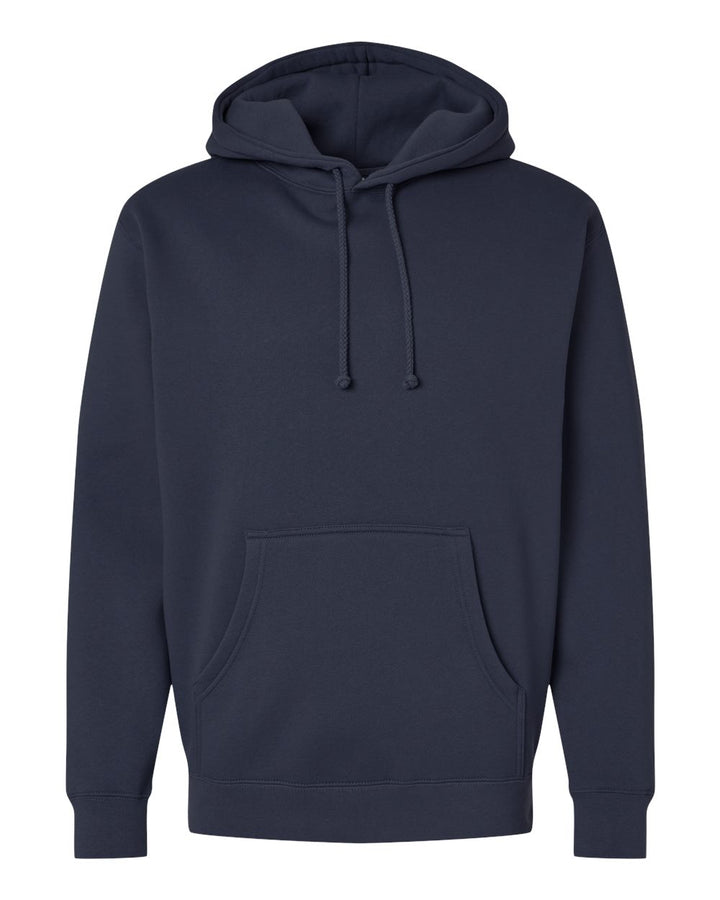 Front View of Navy Heavyweight Hooded Sweatshirt - IND4000