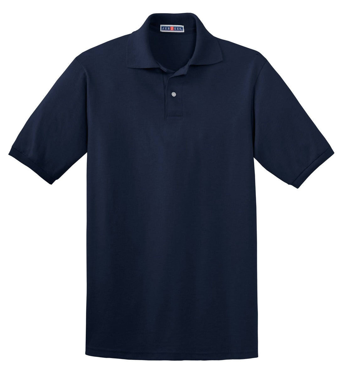 Front View of Navy Jerzees Dri-Power Sport Shirt. 437M