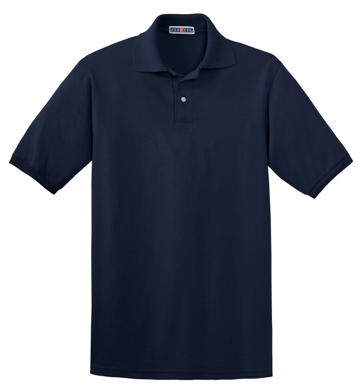 Front View of Navy Jerzees Dri-Power Sport Shirt. 437M