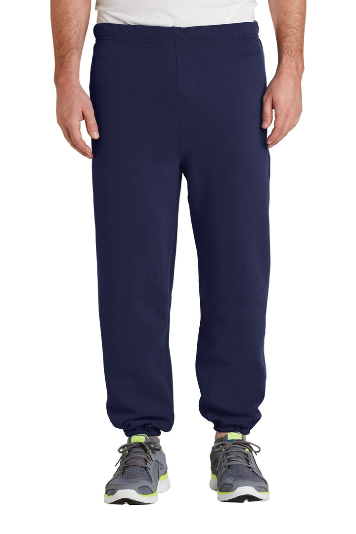 Front View of Navy Jerzees - NuBlend Sweatpant. 973M