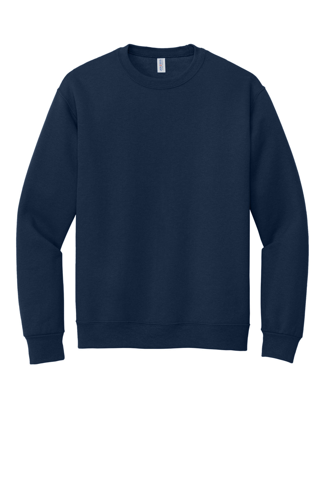 Front View of Navy Jerzees Super Sweats NuBlend - Crewneck Sweatshirt. 4662M