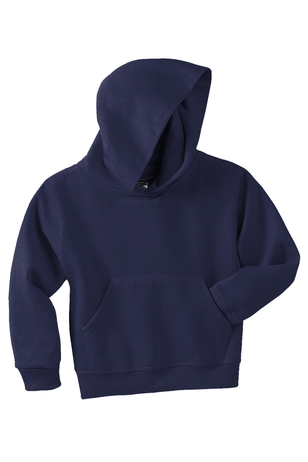 Front View of Navy Jerzees - Youth NuBlend Pullover Hooded Sweatshirt. 996Y