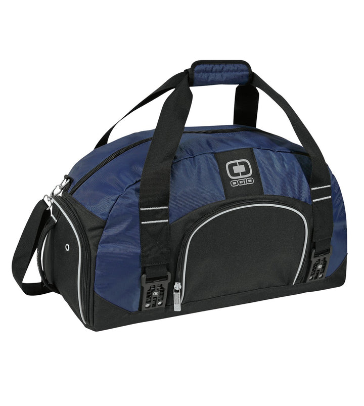 Front View of Navy OGIO - Big Dome Duffel. 108087
