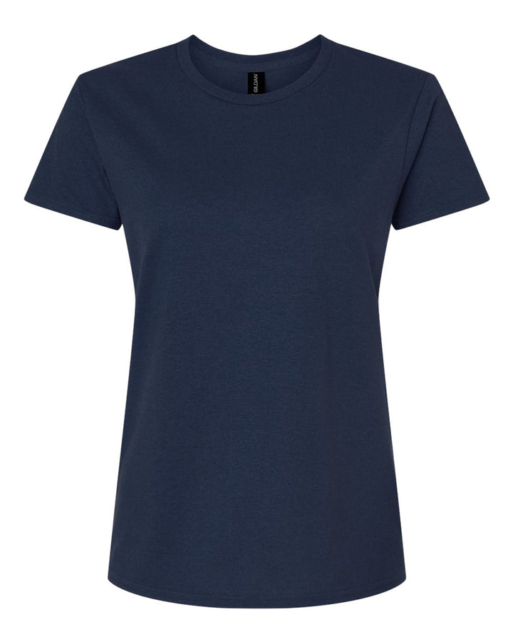 Front View of Navy Ultra Cotton® Women’s T-Shirt - 2000L