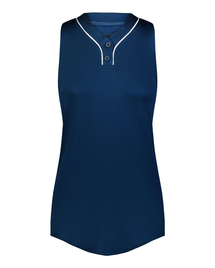 Front View of Navy/ White Women's Cutter Jersey - 6913
