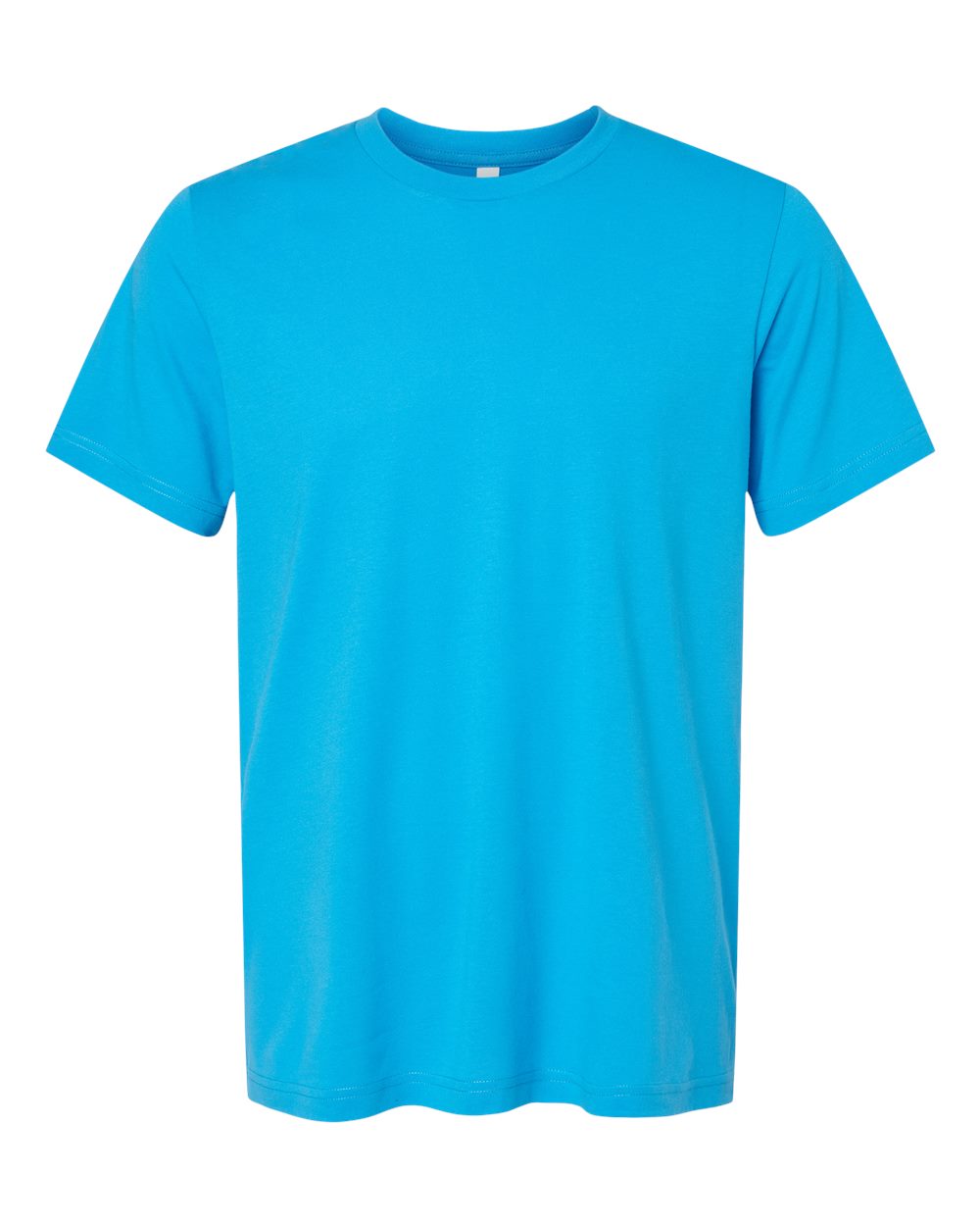 Front View of Neon Blue CVC Jersey Tee - 3001CVC