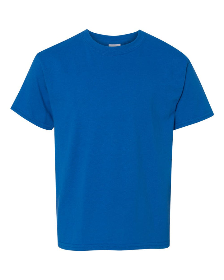 Front View of Neon Blue Heavy Cotton™ Youth T-Shirt - 5000B
