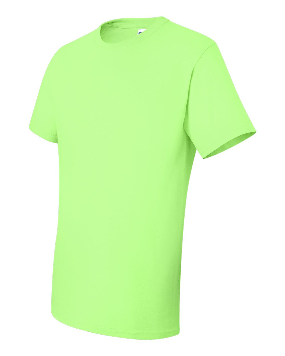 Front View of Neon Green Dri-Power® 50/50 T-Shirt - 29MR