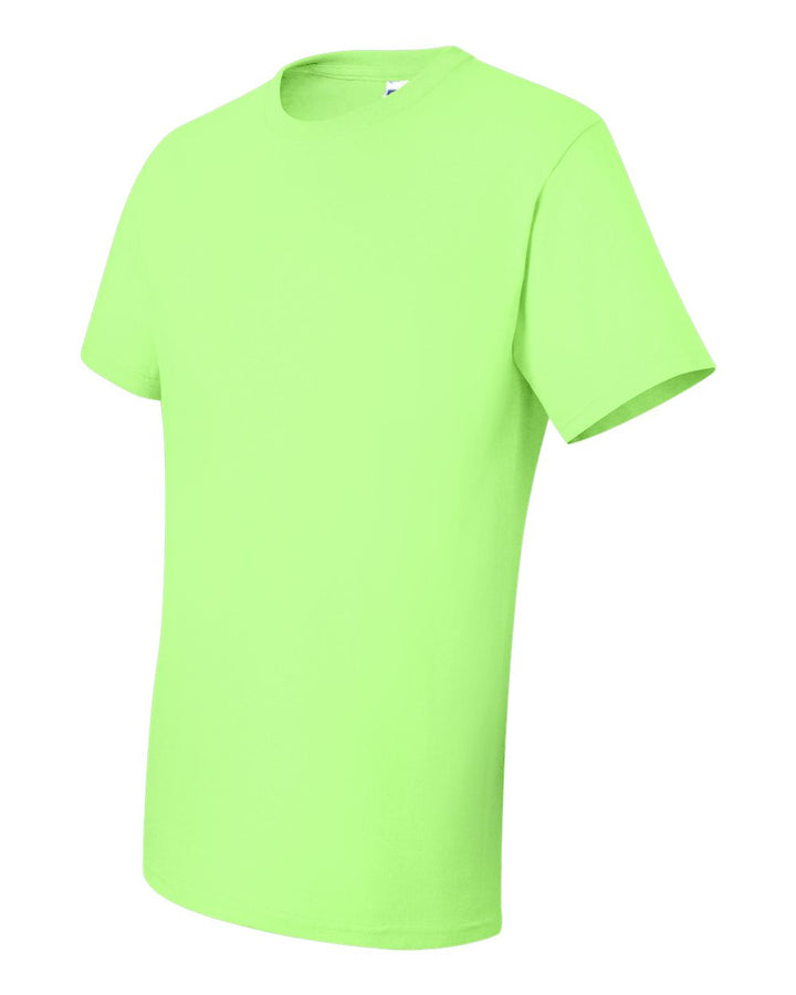 Front View of Neon Green Dri-Power® 50/50 T-Shirt - 29MR