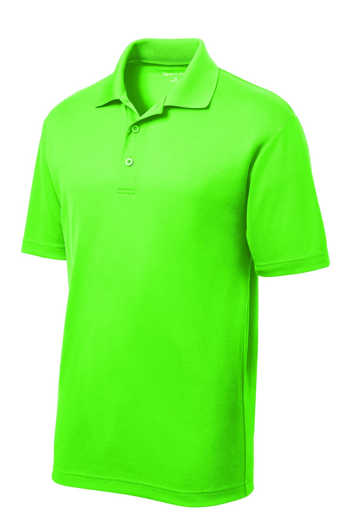 Front View of Neon Green Sport-Tek PosiCharge RacerMesh Polo. ST640