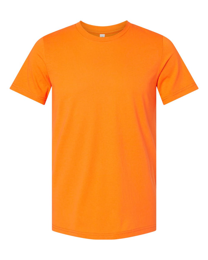 Front View of Neon Orange CVC Jersey Tee - 3001CVC