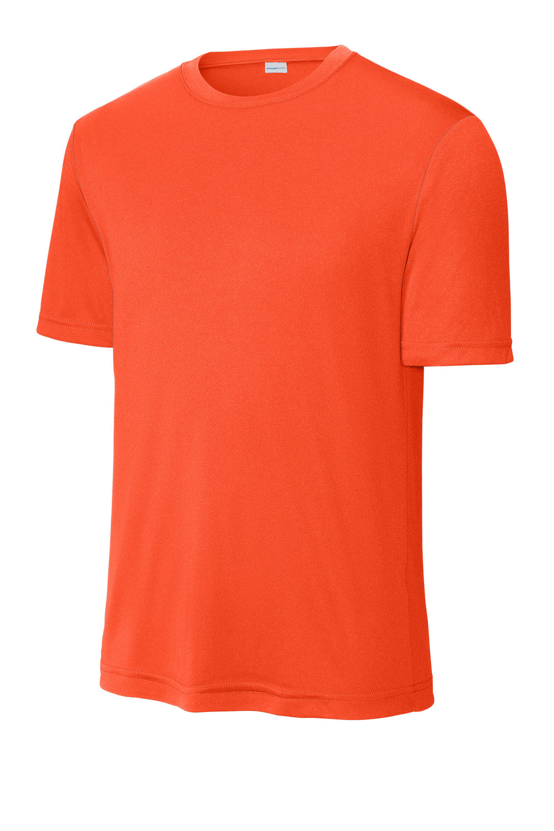 Front View of Neon Orange Sport-Tek PosiCharge Competitor Tee. ST350