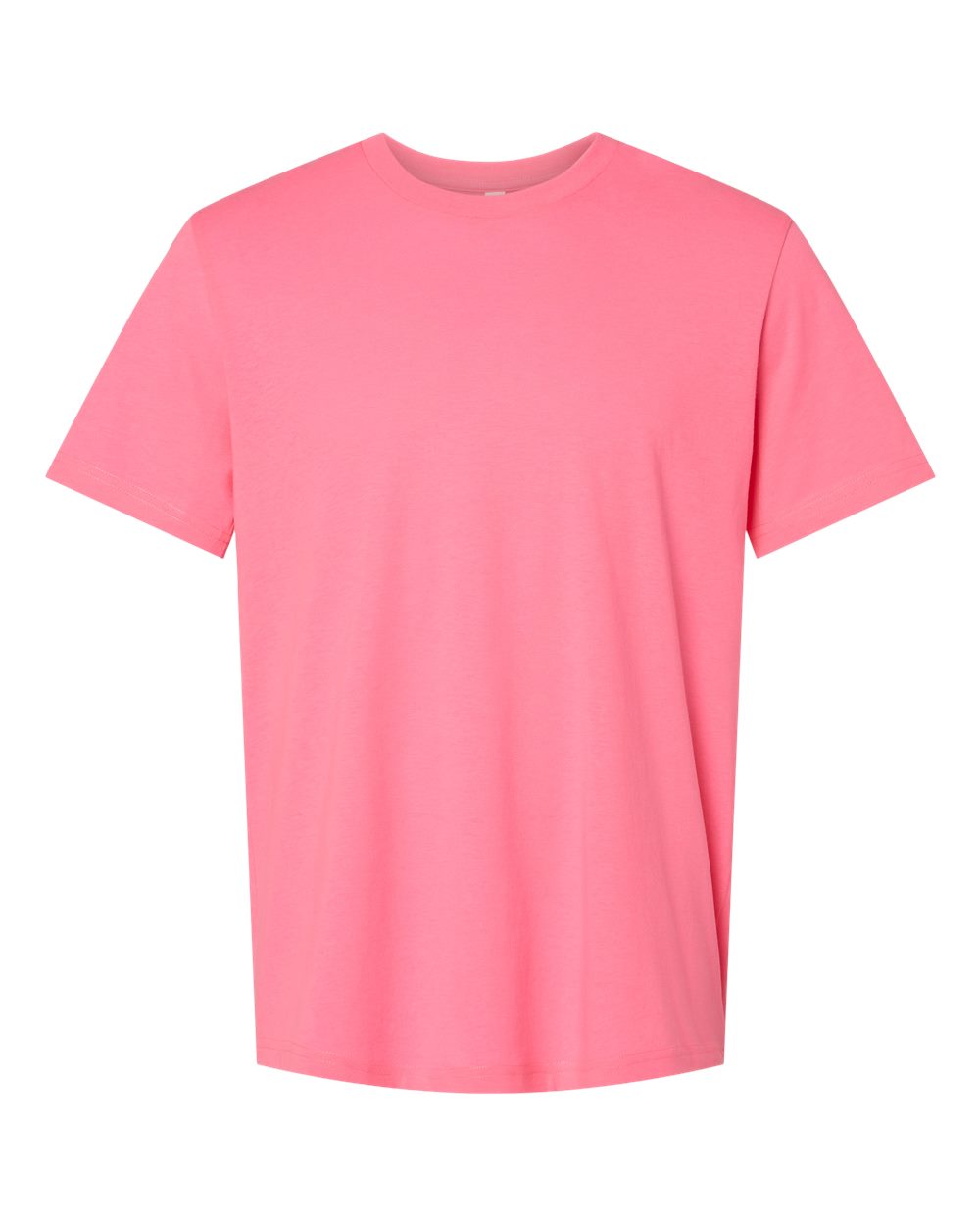 Front View of Neon Pink CVC Jersey Tee - 3001CVC