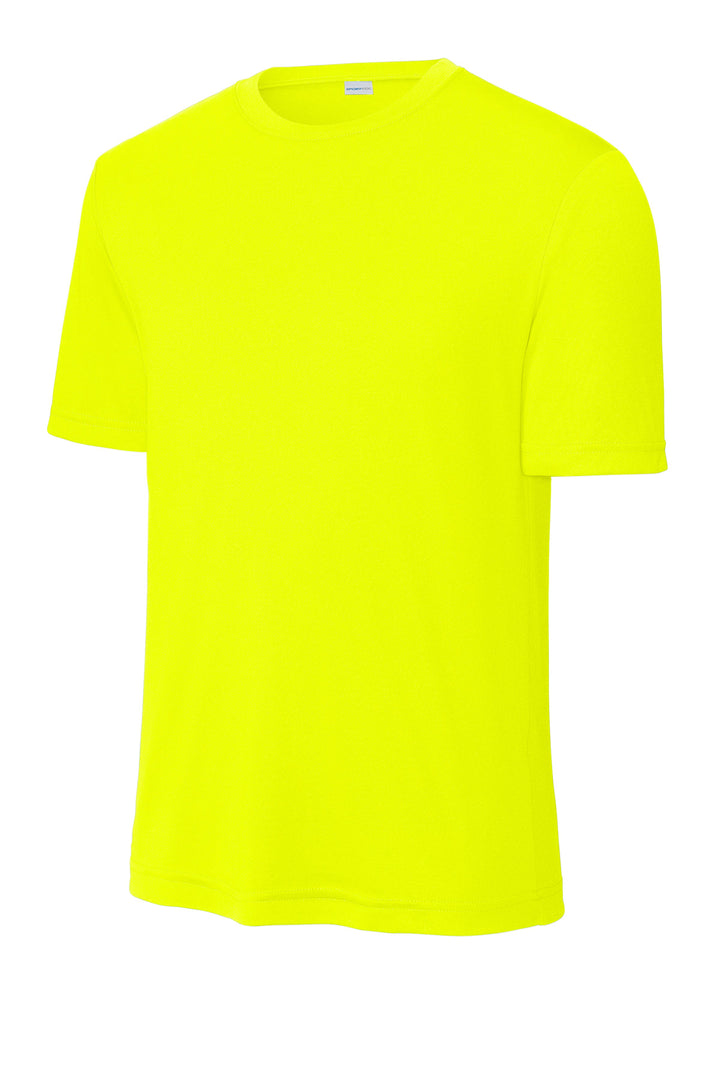 Front View of Neon Yellow Sport-Tek PosiCharge Competitor Tee. ST350
