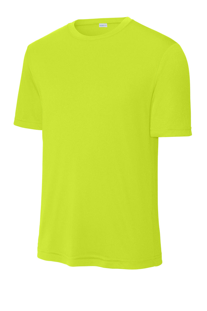 Front View of Neon Yellow Sport-Tek PosiCharge Competitor Tee. ST350