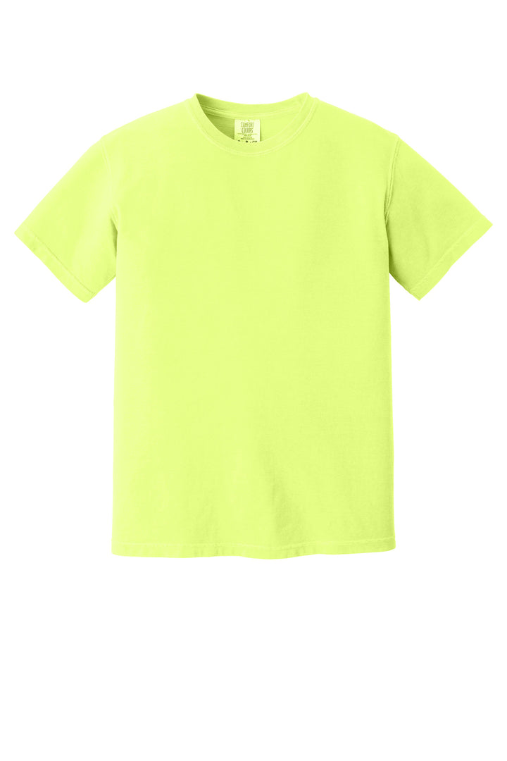 Front View of NeonLemon COMFORT COLORS Heavyweight Ring Spun Tee. 1717