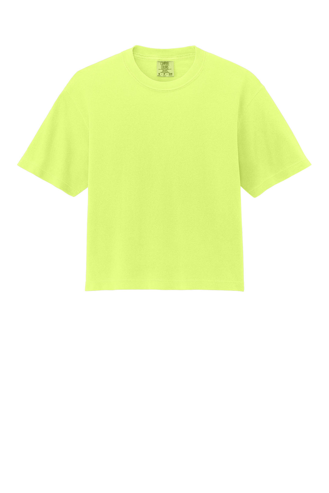Front View of NeonLemon Comfort Colors Women's Heavyweight Boxy Tee 3023CL