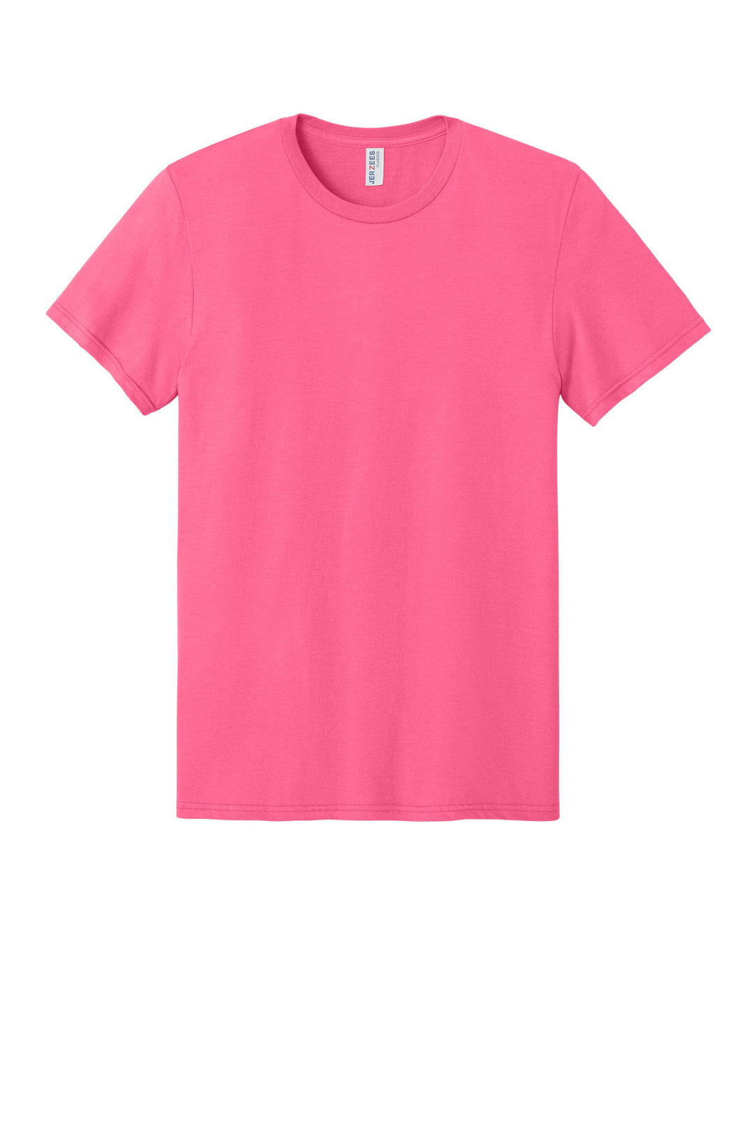 Front View of NeonPink Jerzees Classics Unisex Cotton T-Shirt 363M