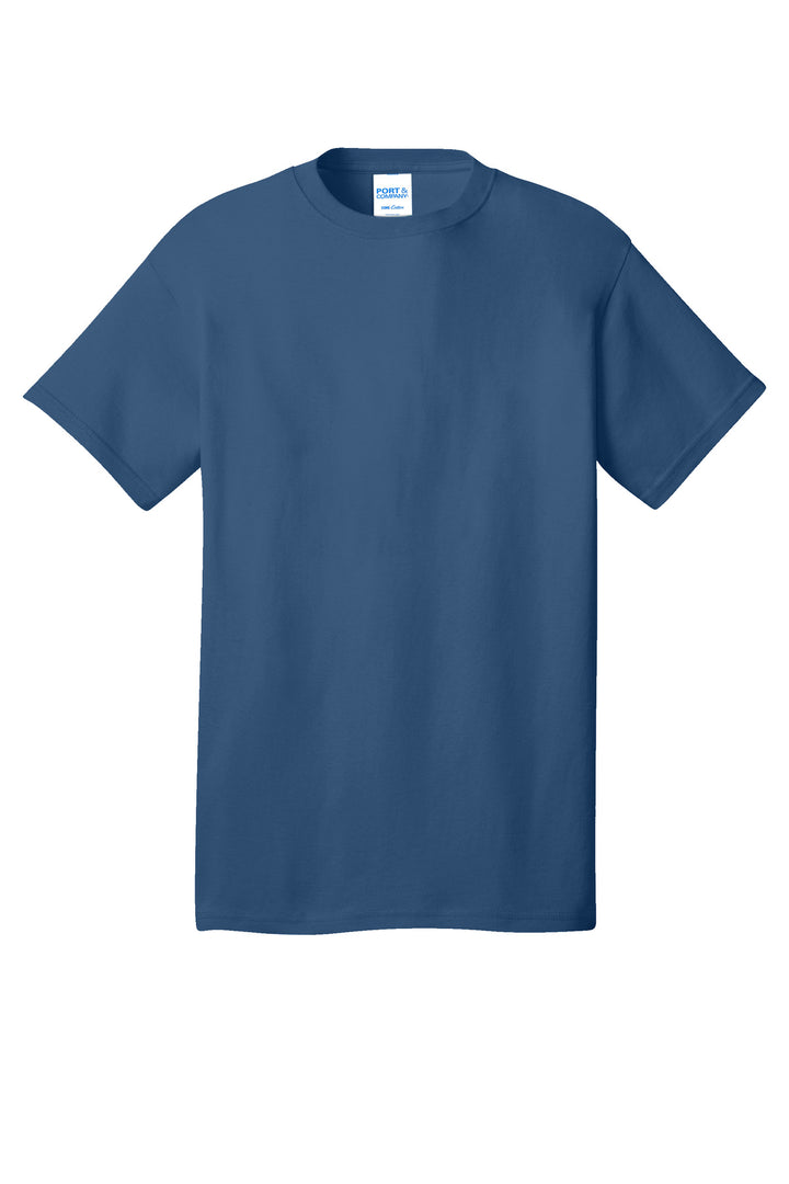 Front View of NeptuneBl Port & Company - Core Cotton Tee. PC54