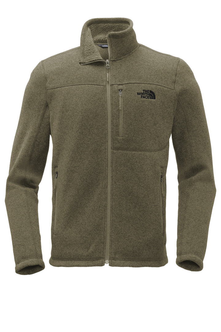 Front View of Nw Taupe Grn H The North Face Sweater Fleece Jacket. NF0A3LH7