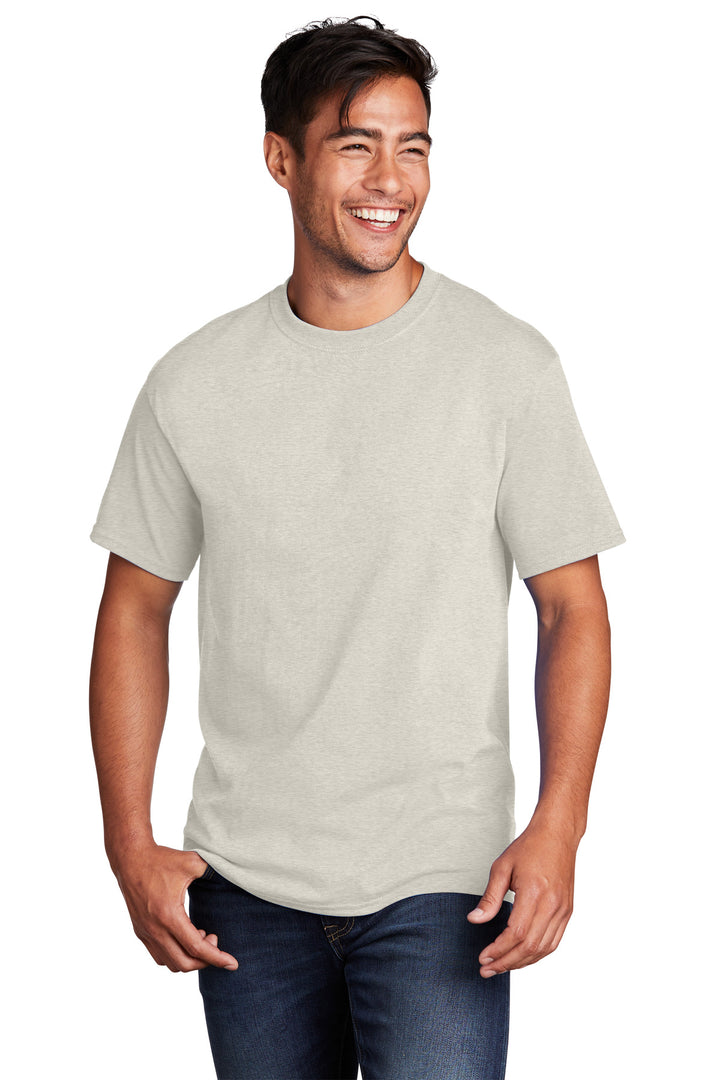 Front View of OatHthr Port & Company - Core Cotton Tee. PC54