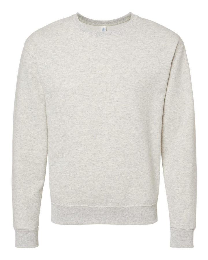 Front View of Oatmeal Heather NuBlend® Crewneck Sweatshirt - 562MR