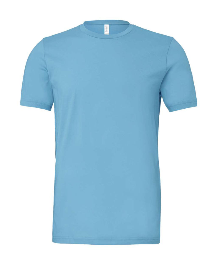 Front View of Ocean Blue Jersey Tee - 3001