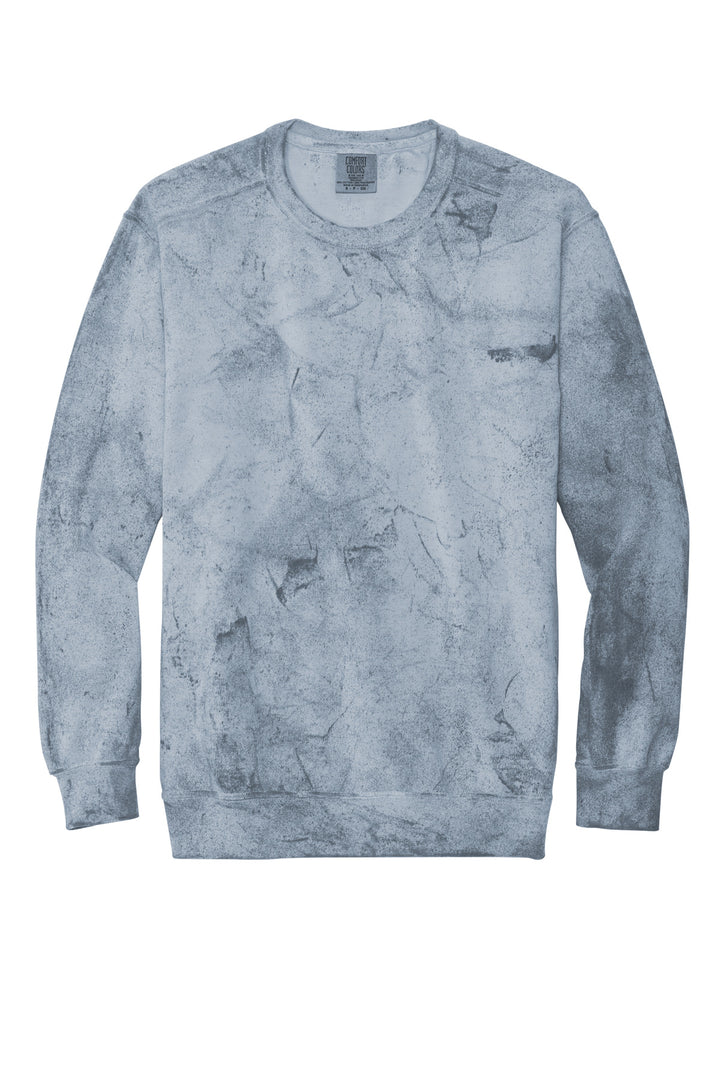 Front View of Ocean Comfort Colors Color Blast Crewneck Sweatshirt 1545
