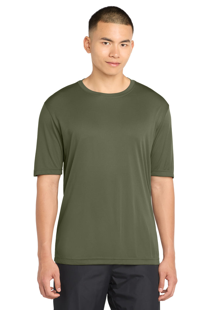 Front View of Olive Drab Grn Sport-Tek PosiCharge Competitor Tee. ST350