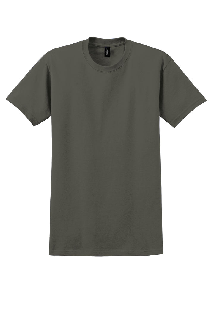 Front View of Olive Gildan - Ultra Cotton 100% US Cotton T-Shirt. 2000