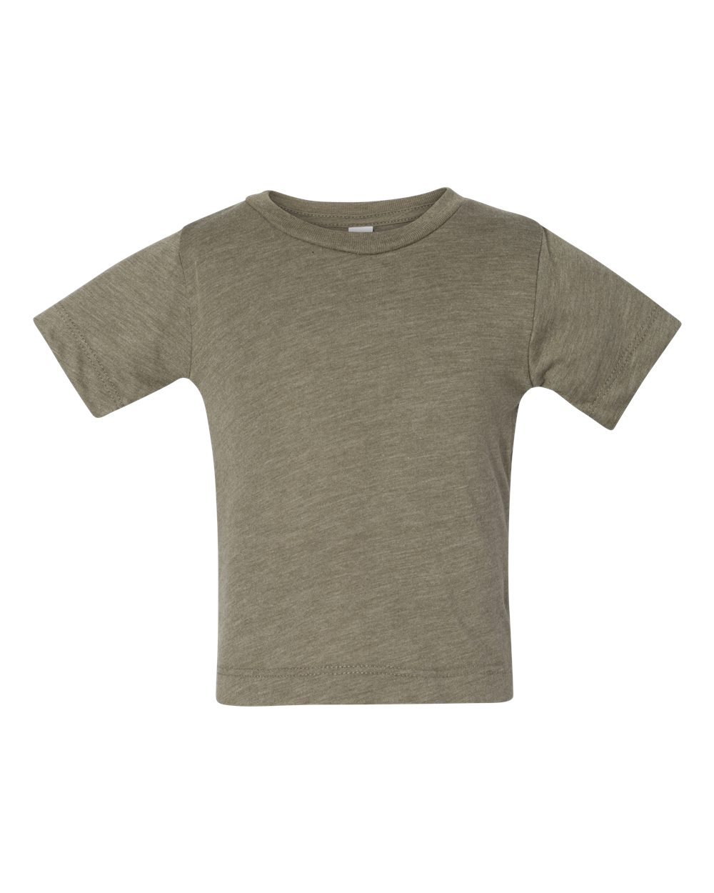 Front View of Olive Triblend Infant Triblend Tee - 3413B
