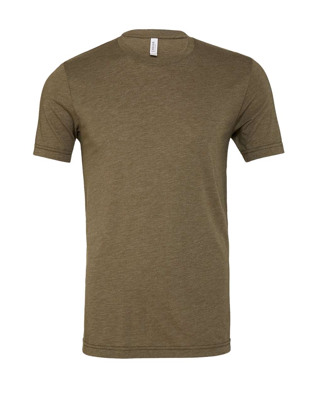 Front View of Olive Triblend Triblend Tee - 3413