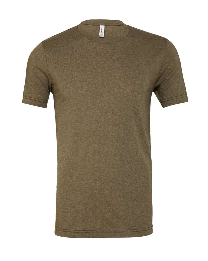 Front View of Olive Triblend Triblend Tee - 3413