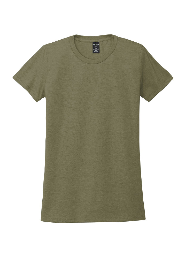 Front View of Olive You Grn Allmade Women's Tri-Blend Tee AL2008