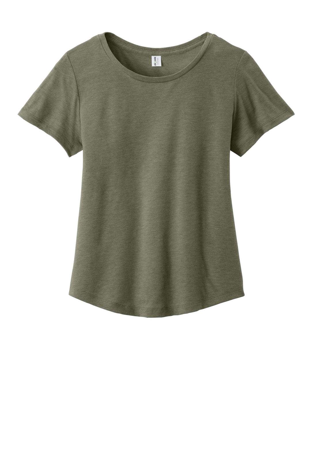 Front View of OliveYouGn Allmade Women's Relaxed Tri-Blend Scoop Neck Tee AL2015