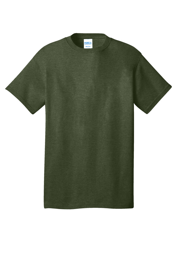 Front View of OlvDrabGnH Port & Company - Core Cotton Tee. PC54