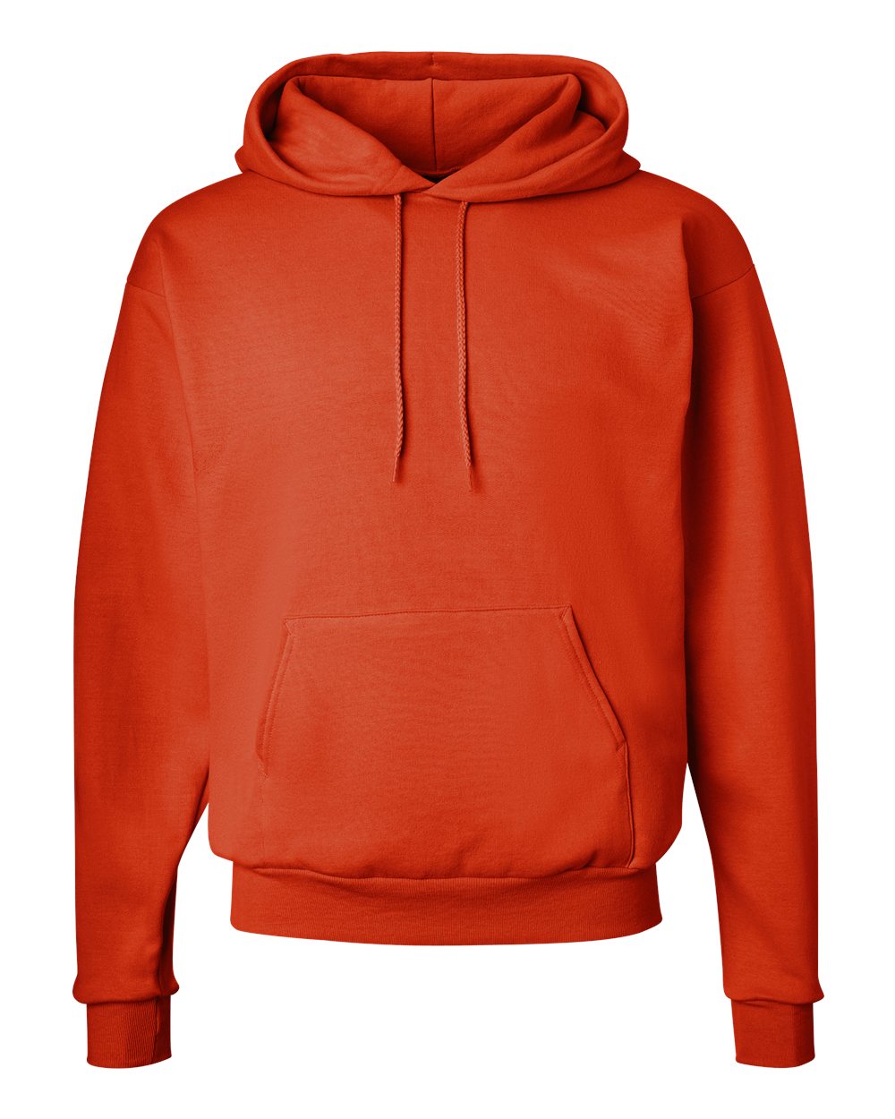 Front View of Orange Ecosmart® Hooded Sweatshirt - P170