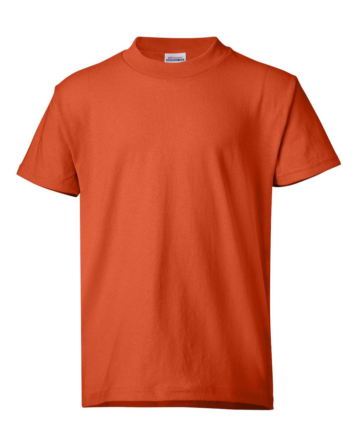 Front View of Orange Ecosmart™ Youth T-Shirt - 5370