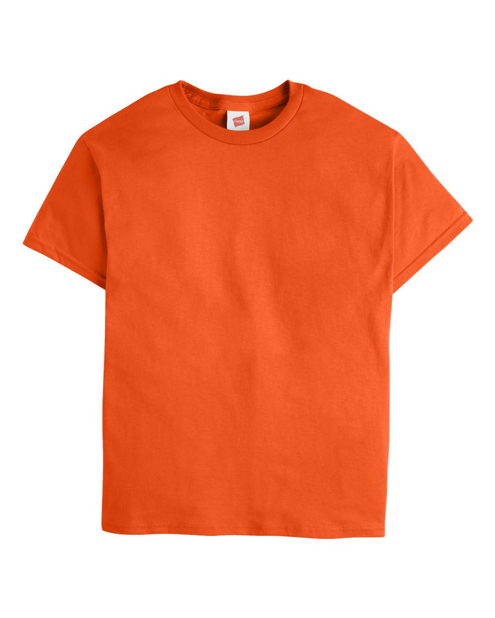 Front View of Orange Essential-T Youth T-Shirt - 5480
