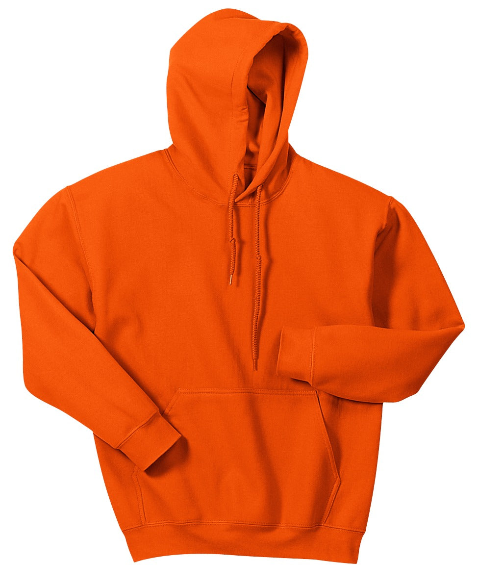 Front View of Orange Gildan - Heavy Blend Hooded Sweatshirt. 18500