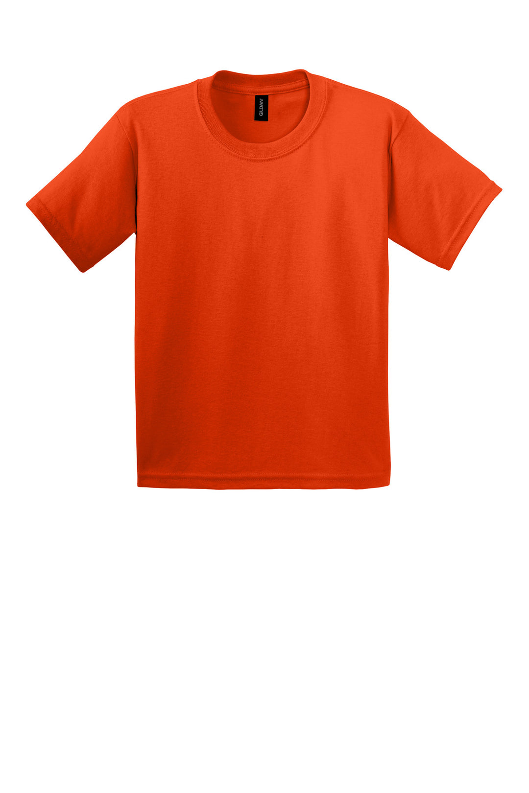 Front View of Orange Gildan - Youth Ultra Cotton 100% US Cotton T-Shirt. 2000B