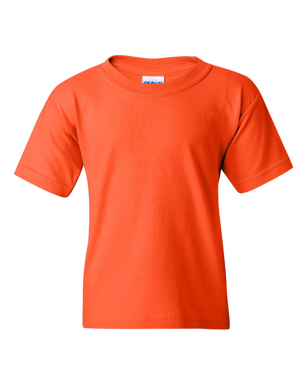 Front View of Orange Heavy Cotton™ Youth T-Shirt - 5000B