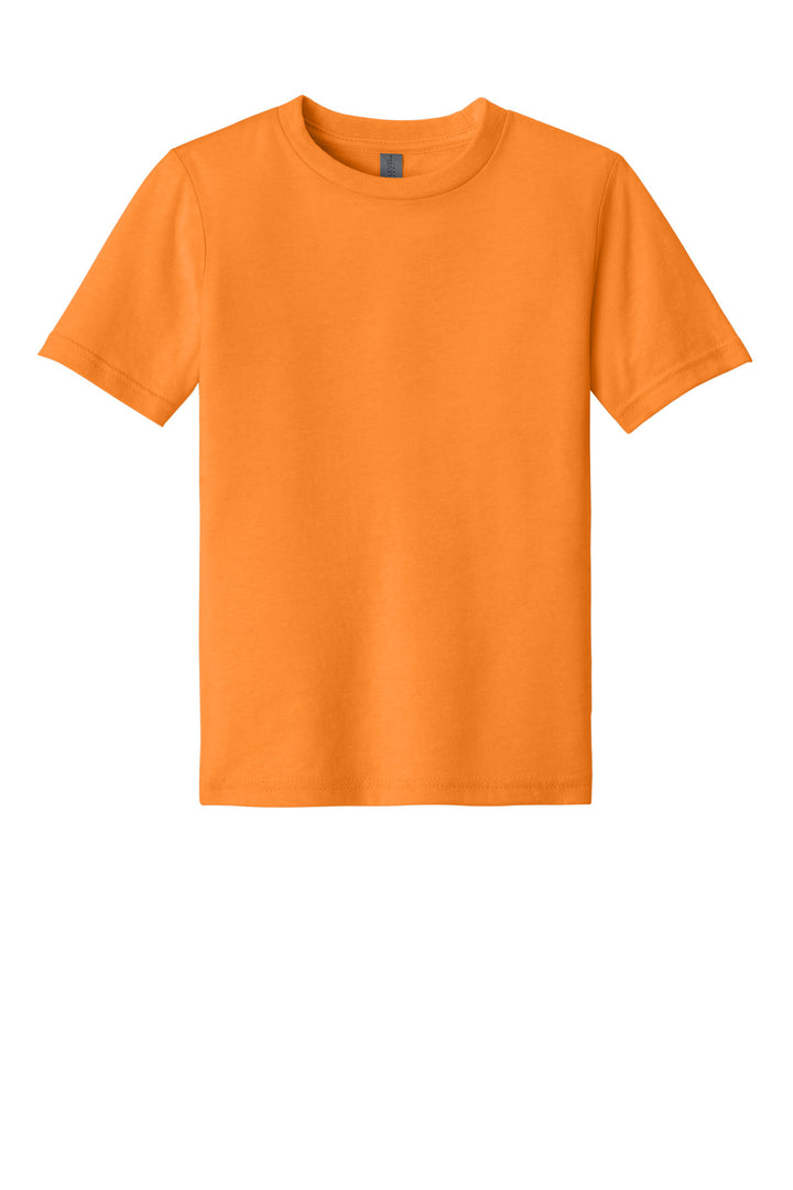 Front View of Orange Next Level Apparel Youth CVC Tee NL3312