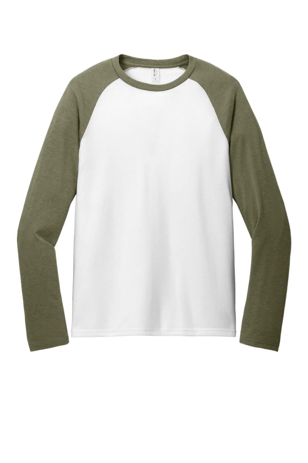 Front View of OvUGn/BtW Allmade Unisex Tri-Blend Long Sleeve Colorblock Raglan AL6009