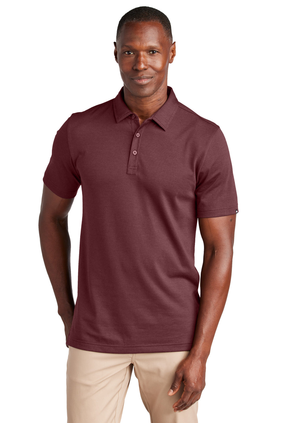 Front View of OxbloodHtr TravisMathew Sunnyvale Polo TM1MAA369