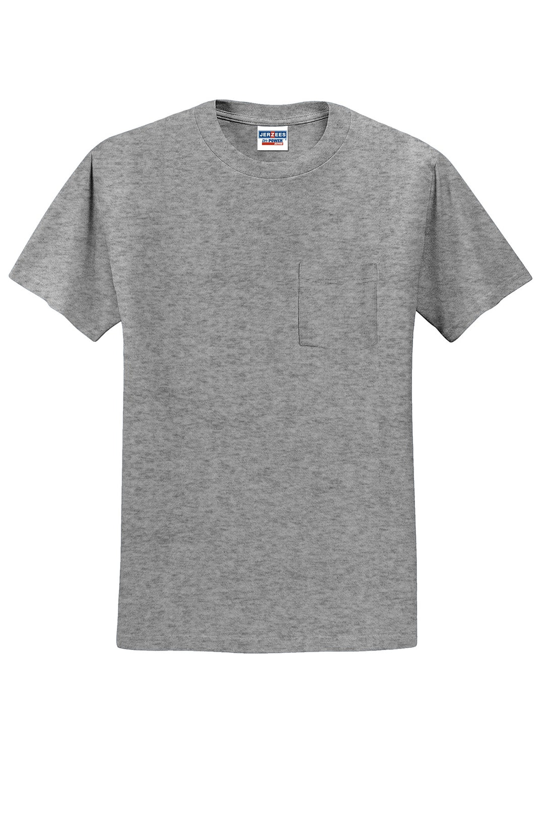 Front View of Oxford Jerzees - Dri-Power 50/50 Cotton/Poly Pocket T-Shirt. 29MP
