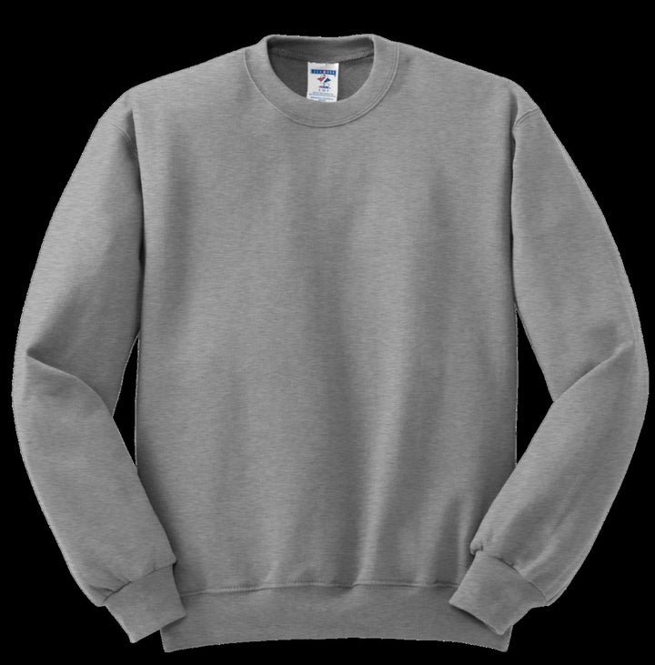 Front View of Oxford Jerzees - NuBlend Crewneck Sweatshirt. 562M