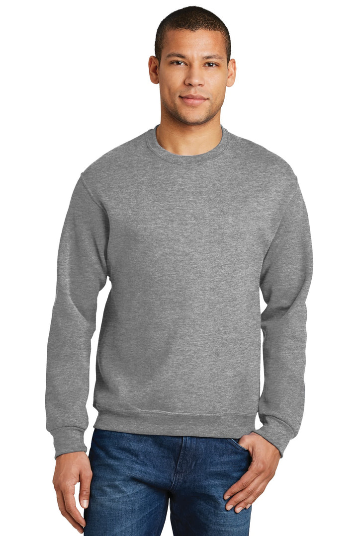 Front View of Oxford Jerzees - NuBlend Crewneck Sweatshirt. 562M