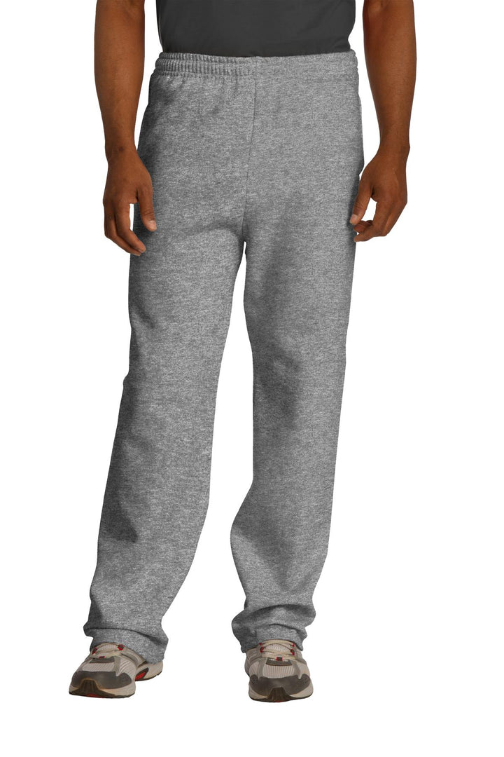 Front View of Oxford Jerzees NuBlend Open Bottom Pant with Pockets. 974MP