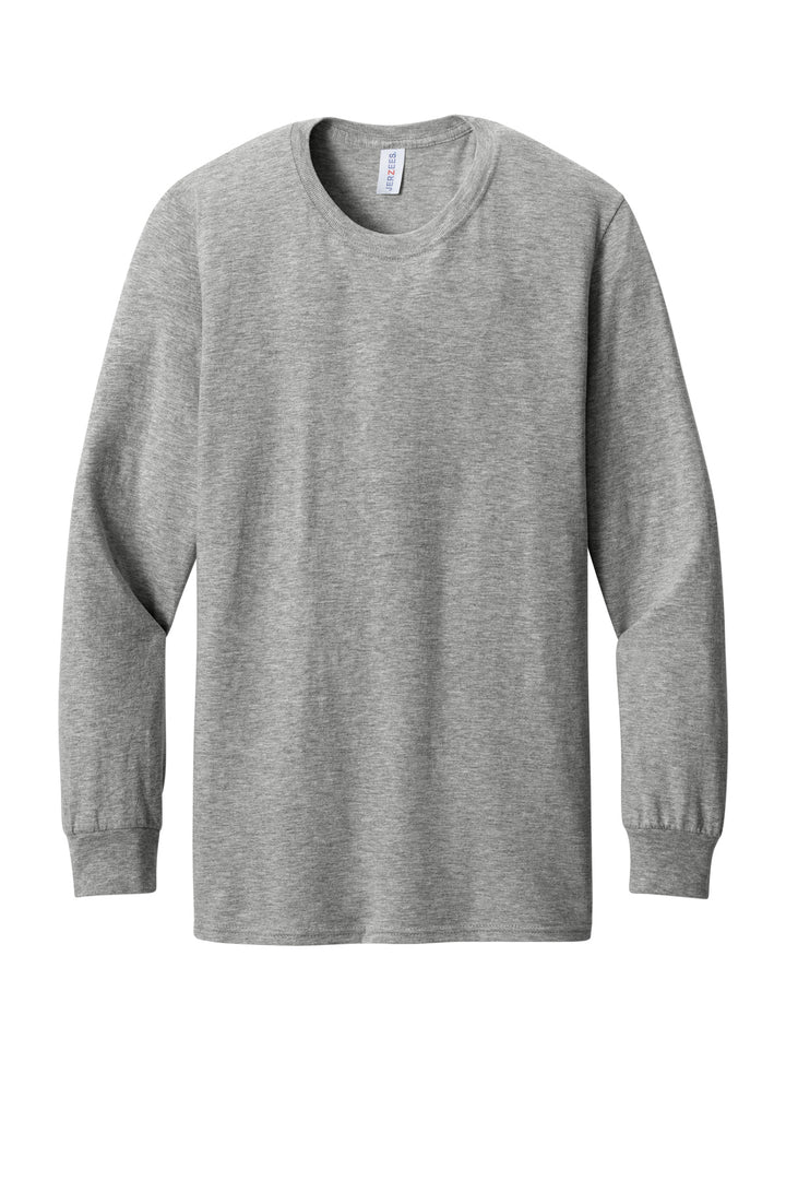 Front View of Oxford Jerzees Premium Blend Ring Spun Long Sleeve T-Shirt 560LS